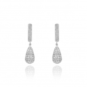 White Gold Diamond Drop Earrings 4.45ct White Gold Diamond Drop Earrings 4.45ct